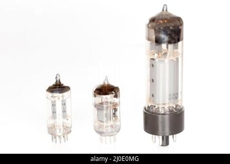 Three electrical tubes Stock Photo