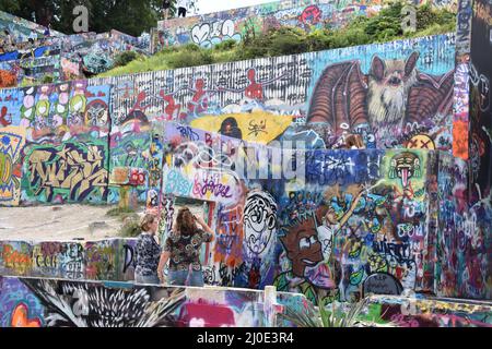 Hope Outdoor Gallery in Austin, Texas Stock Photo