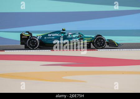 Sakhir, Bahrain. 19th Mar, 2022. Bahrain International Circuit, Sakhir, Bahrain on 18 March 2022 Nicolas Hulkenberg (GER) during P1 FORMULA 1 GULF AIR BAHRAIN GRAND PRIX 2022, Phil Duncan Credit: Every Second Media/Alamy Live News Stock Photo