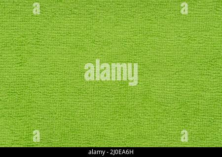 Texture of green microfiber fabric Microfibre cloths background. Stock Photo