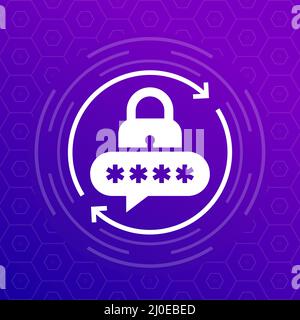 password reset icon for apps, vector design Stock Vector