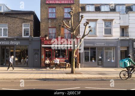 St Johns Hill, Clapham Junction, Battersea, Wandsworth, London, England Stock Photo