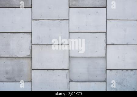 detail of a precast concrete slab wall for bridge and highway construction Stock Photo