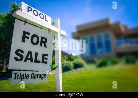 Luxury Home For Sale Stock Photo