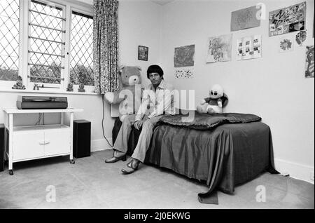BBC DJ Tony Blackburn at his home in Cookham Dean, Berkshire, following the breakdown of his marriage. Tony is pictured in the nursery once occupied by his son. 20th August 1979. Stock Photo