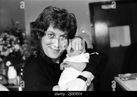 Noddy Holder with his baby daughter Jessica. 8th September 1978 Stock ...