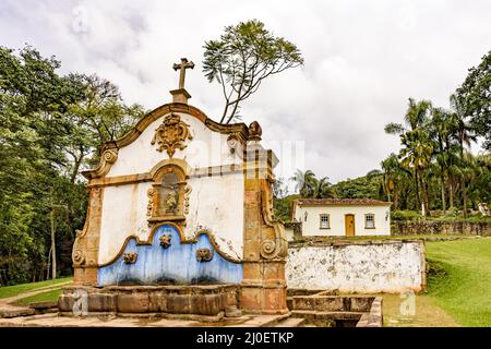 Facade of water fountain built in 1749, 18th century, in Baroque style Stock Photo