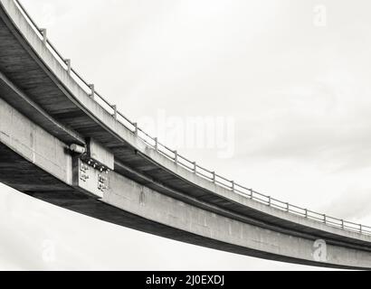 Abstract Sweeping Freeway  Overpass Stock Photo