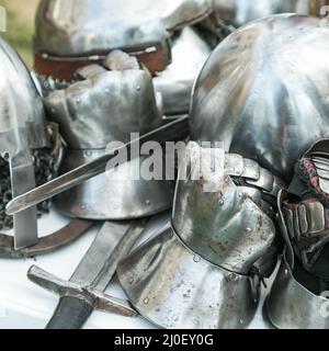 Knight's metal glove. Element protective armor Stock Photo