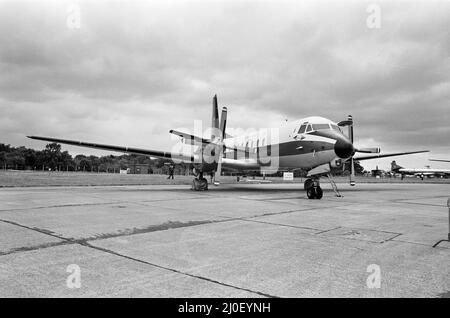 RAF Greenham Common, Air Show, Berkshire, June 1980. Royal Air Force, Hawker Siddeley Andover E3, XS605 / 605. Stock Photo