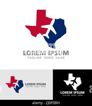 A Vector Illustration set of Texas State Travel Tourism Logo Vector Stock Vector