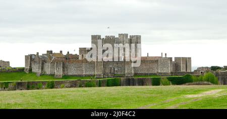 Famous Dover Castle,  at Kent area in UK Stock Photo