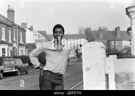 Comedian Lenny Henry pictured in Dudley. 10th November 1978. Stock Photo