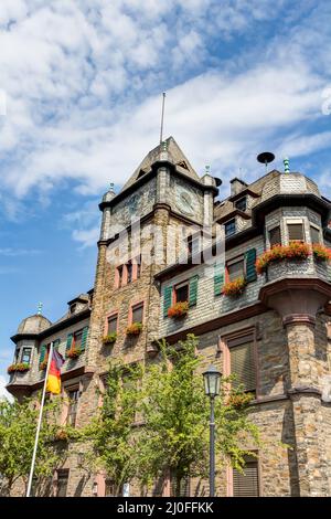 Town hall in Oberwesel, Rhineland-Palatinate Stock Photo