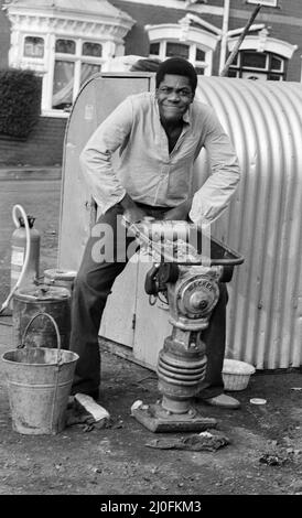 Comedian Lenny Henry pictured in Dudley. 10th November 1978. Stock Photo