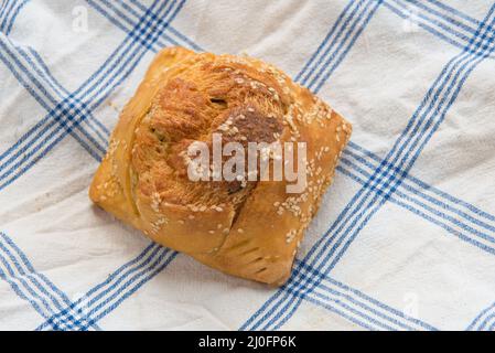 Homemade cypriot easter cheese pie , flaouna Stock Photo