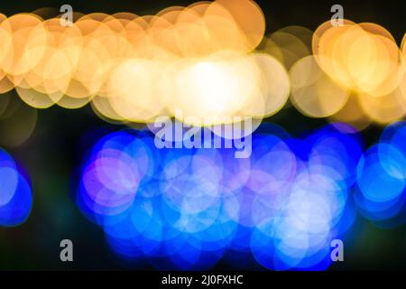 Beautiful blue bokeh abstract light background. Wonderful Defocused abstract blue christmas background. Abstract christmas light Stock Photo
