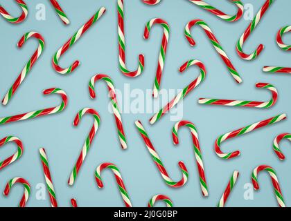 Seasonal Christmas Candy Cane Design Stock Photo
