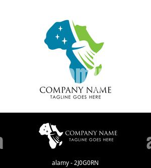 A vector illustration set of Africa Cleaning Logo Vector Sign Stock Vector