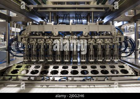 Automatic food packing machine Stock Photo