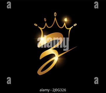 letter K K king gold logo icon vector concept graphic design Stock ...