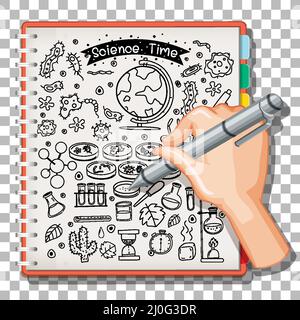 Hand drawn doodle of sciene icons illustration Stock Vector