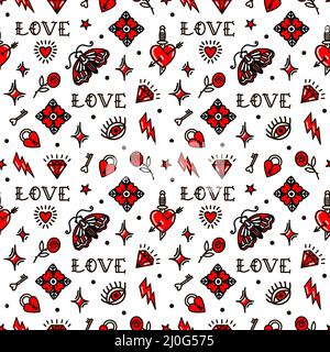 Valentines themed tattoo flash Photographic Print for Sale by KaymieSeven   Redbubble