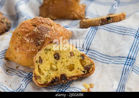 Cypriot easter cheese pastry, flaounes Stock Photo