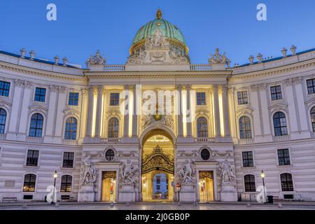 The famous Hofburg in Vienna at night Stock Photo