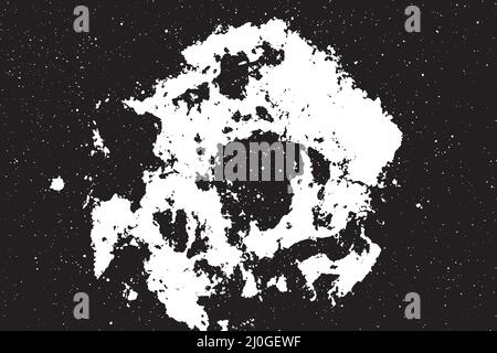 Grunge Black And White Urban Vector Texture Template. Dark Messy Dust Overlay Distress Background. Easy To Create Abstract Dotted, Scratched, Vintage Stock Vector