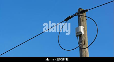 DSL overhead line Stock Photo