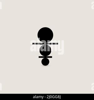 Balance icon. Harmony, stability logo. Business stability sign. Geometric simple flat poster Stock Vector