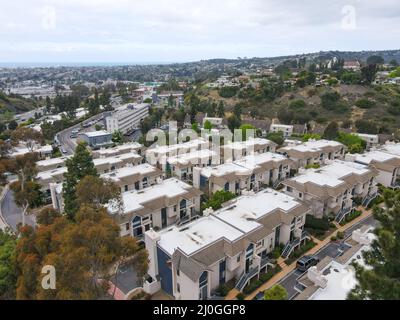 Aerial view of middle class townhouse and residential condos in San Diego Stock Photo