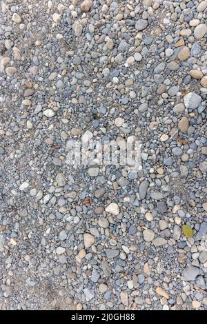 fine smooth gravel on the banks of a river Stock Photo