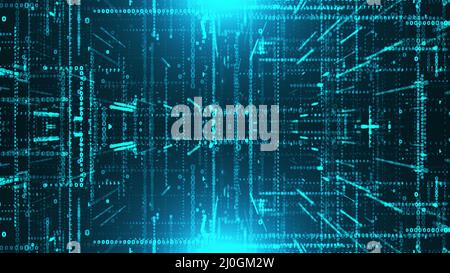 Flow of binary data Stock Photo