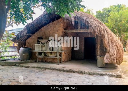 The traditional tribal village of Li and Miao minorities in China Stock Photo