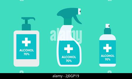 Sanitation icons set. Isometric set of sanitation vector icons for web design isolated Stock Vector