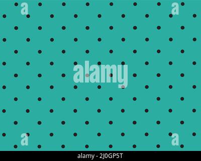 colorful seamless polka dots pattern vintage green background Stock Vector