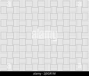 seamless abstract geometric line crisscross weaving pattern background Stock Vector