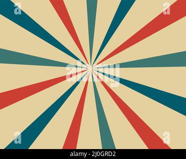 vintage retro colorful sunbeam sunrays background Stock Vector