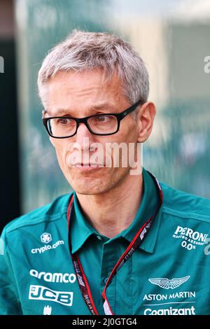 Mike Krack (LUX) Aston Martin F1 Team, Team Principal. Bahrain Grand Prix, Saturday 19th March 2022. Sakhir, Bahrain. Stock Photo