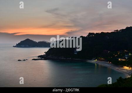 Sunset on Koh Tao. Chumphon archipelago. Surat Thani province. Thailand Stock Photo