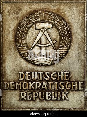 Sign of German Democratic Republic Stock Photo