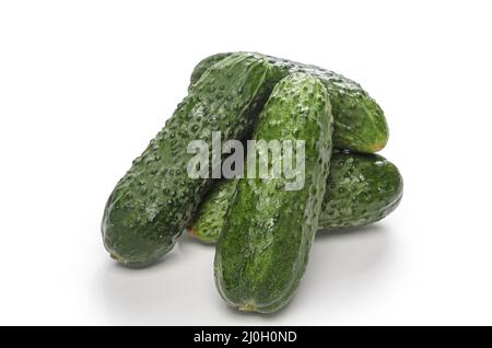 Cucumbers on white background with soft shadow Stock Photo