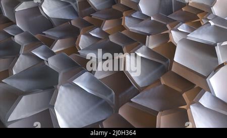 Fractured surface of cubic shapes Stock Photo