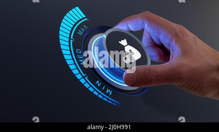 Saving money and growing capital financial concept. Increase wealth, income, retirement, funds, investment. Prosperity. Stock Photo