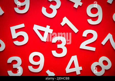 Premium Photo  Mathematics background made with solid numbers from 1 to 9  on a red blackboard