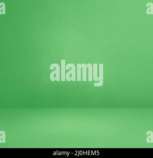 Empty green concrete interior background Stock Photo