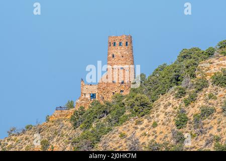 The Desert View Watchtower in Grand Canyon National Park, Arizona Stock Photo