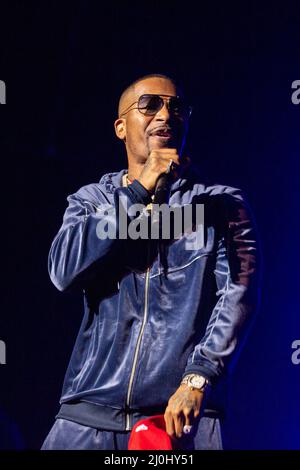 Milwaukee, USA. 18th Mar, 2022. Chingy (Howard Bailey Jr.) on March 18, 2022, at Northern Lights Theater of Potawatomi Casino in Milwaukee, Wisconsin (Photo by Daniel DeSlover/Sipa USA) Credit: Sipa USA/Alamy Live News Stock Photo